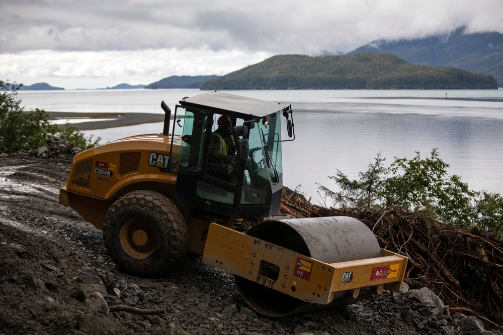 IRT in action: USMC engineers conduct earthwork operations for future Shepard Point oil spill response site