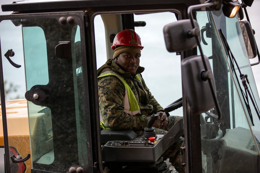 IRT in action: USMC engineers conduct earthwork operations for future Shepard Point oil spill response site