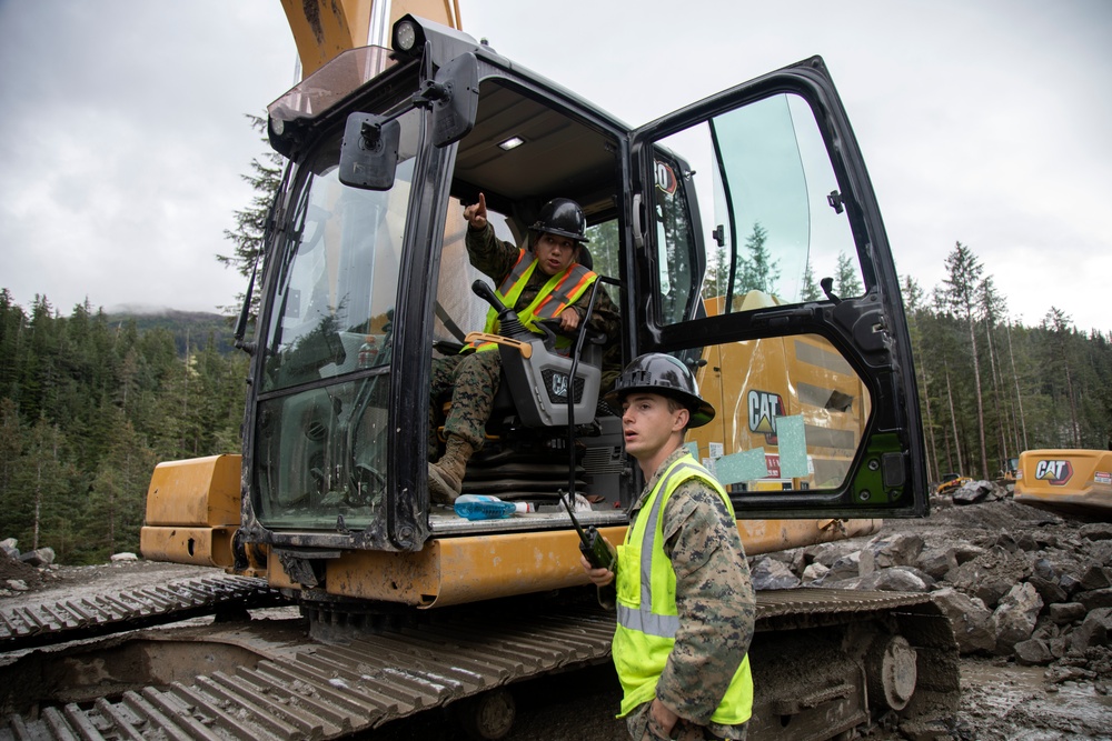 IRT in action: USMC engineers conduct earthwork operations for future Shepard Point oil spill response site