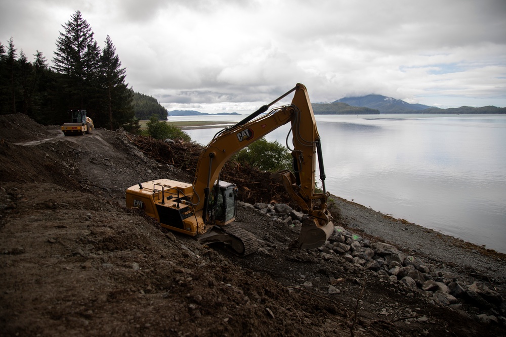 IRT in action: USMC engineers conduct earthwork operations for future Shepard Point oil spill response site