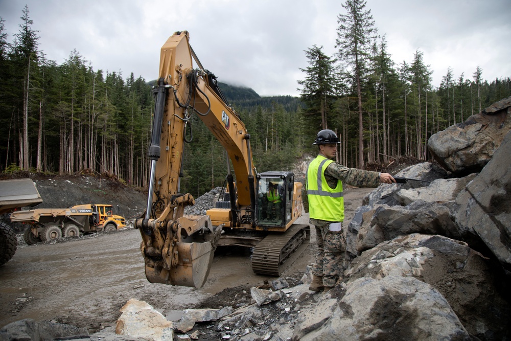 IRT in action: USMC engineers conduct earthwork operations for future Shepard Point oil spill response site