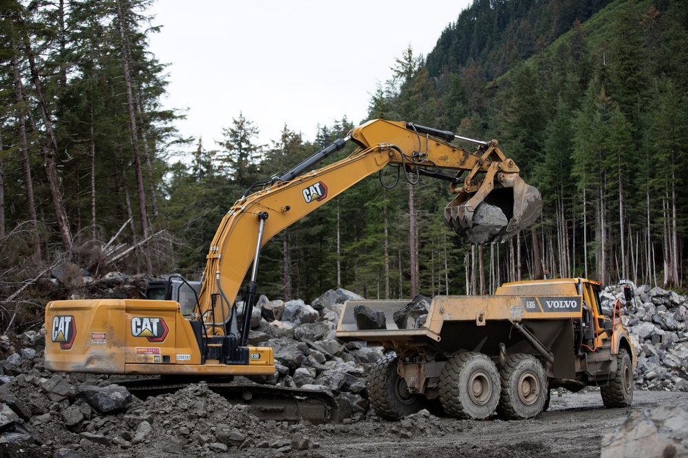 IRT in action: USMC engineers conduct earthwork operations for future Shepard Point oil spill response site