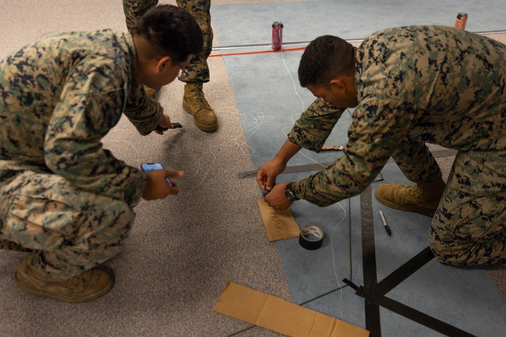 MWSS-271 combat engineers create a terrain model during Exercise Northern Viking 24