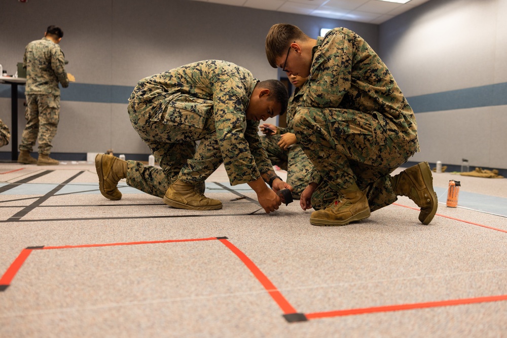 MWSS-271 combat engineers create a terrain model during Exercise Northern Viking 24