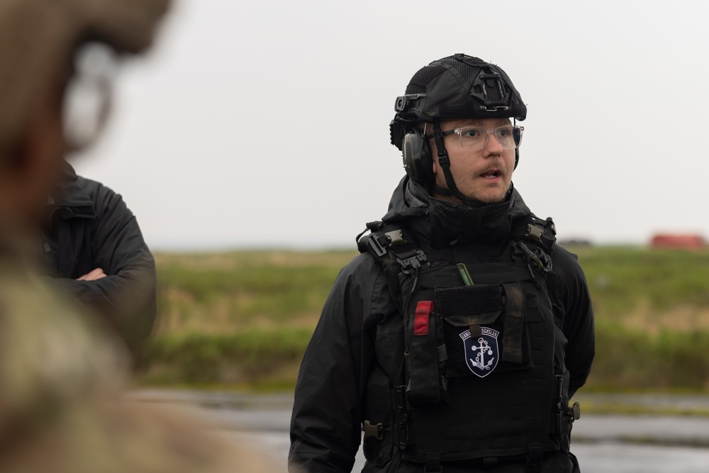 MWSS-271 EOD make craters with Icelandic coast guard during Exercise Northern Viking 24