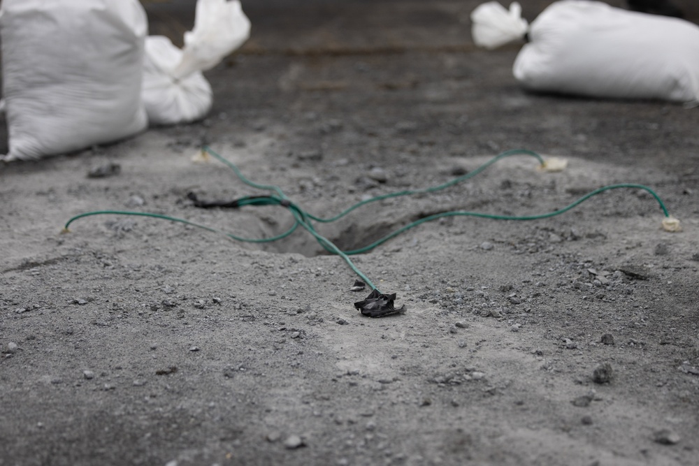 MWSS-271 EOD make craters with Icelandic coast guard during Exercise Northern Viking 24