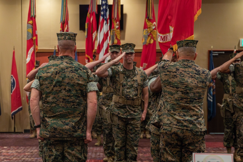 3rd Marine Logistics Group Commanding General Change of Command Ceremony at Camp Kinser