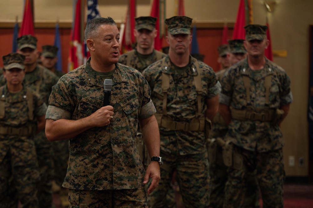 3rd Marine Logistics Group Commanding General Change of Command Ceremony at Camp Kinser