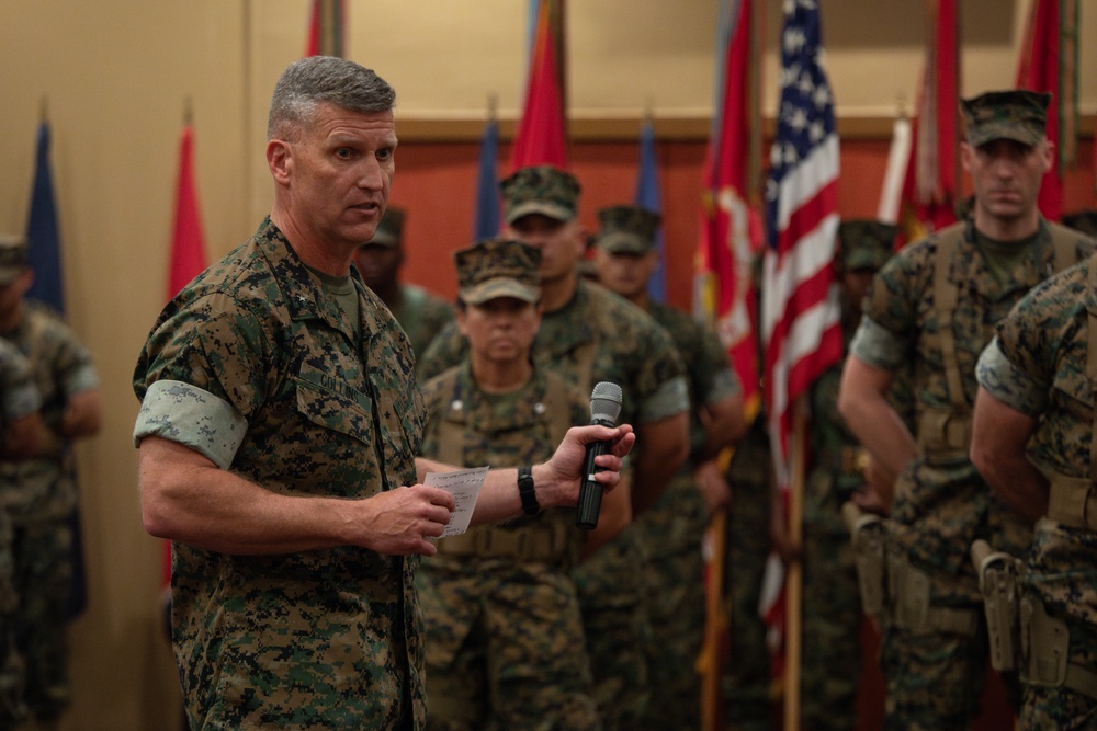 3rd Marine Logistics Group Commanding General Change of Command Ceremony at Camp Kinser