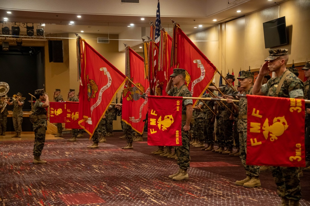 3rd Marine Logistics Group Commanding General Change of Command Ceremony at Camp Kinser