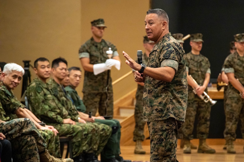 3rd Marine Logistics Group Commanding General Change of Command Ceremony at Camp Kinser