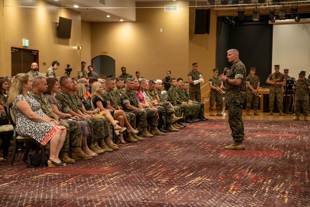 3rd Marine Logistics Group Commanding General Change of Command Ceremony at Camp Kinser