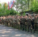 US Army Soldiers march with German allies for proficiency badge