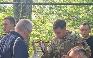 US Army Soldiers march with German allies for proficiency badge