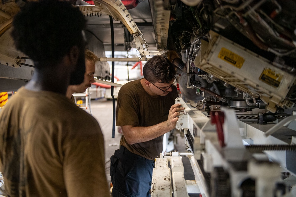 Aircraft Maintenance in Theodore Roosevelt's Hangar Bay