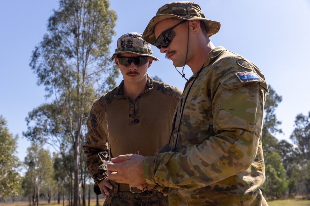 Team of joint multinational service members conducts simulated live explosive disposal training during Operation Render Safe 24