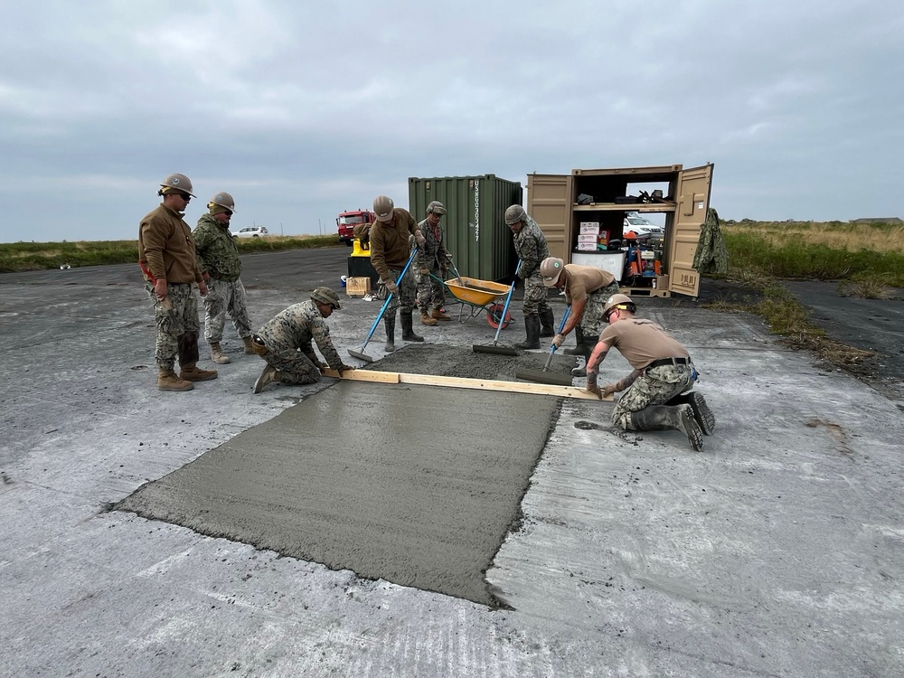 NMCB 11 Places Concrete at Northern Viking 24