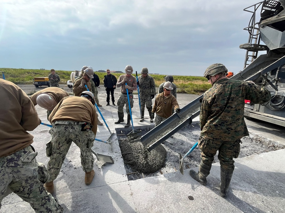 NMCB 11 Places Concrete at Northern Viking 24