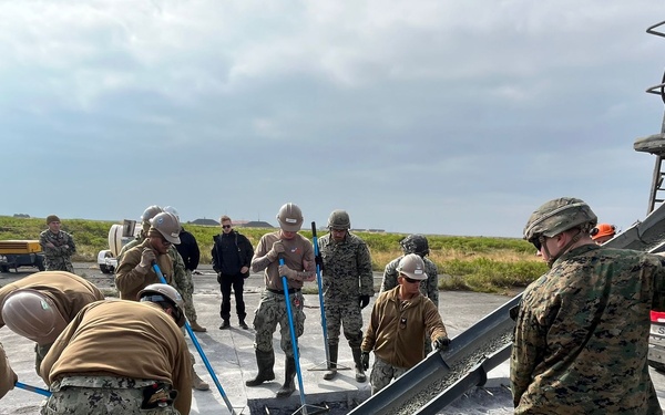 NMCB 11 Places Concrete at Northern Viking 24