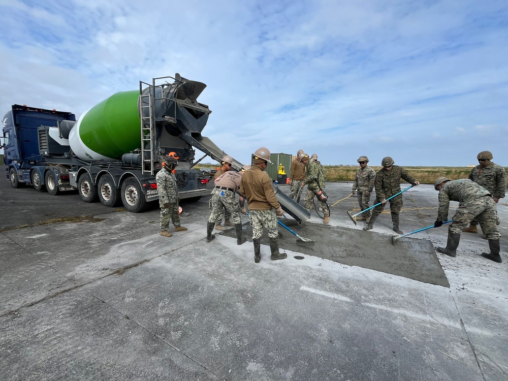 NMCB 11 Places Concrete at Northern Viking 24