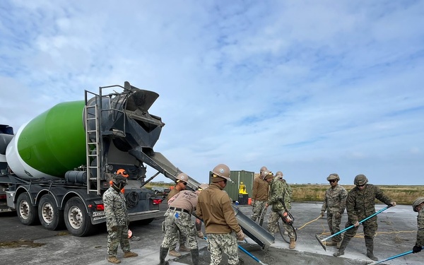 NMCB 11 Places Concrete at Northern Viking 24