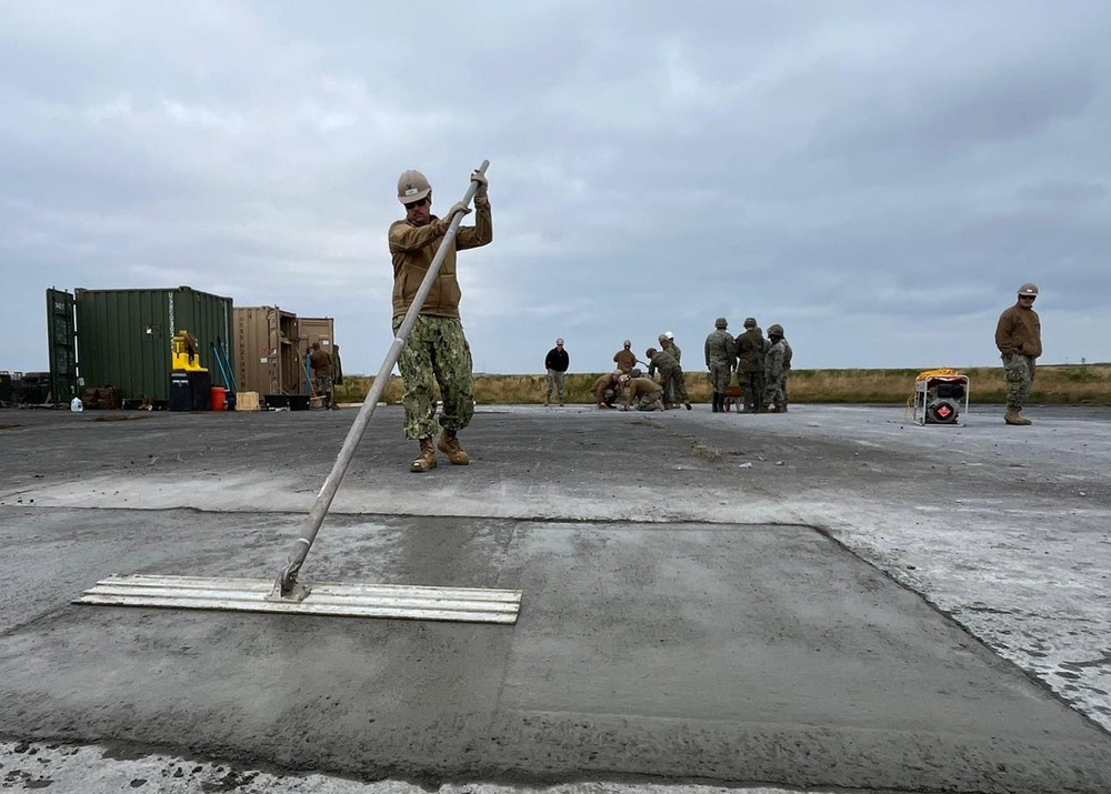 NMCB 11 Places Concrete at Northern Viking 2024