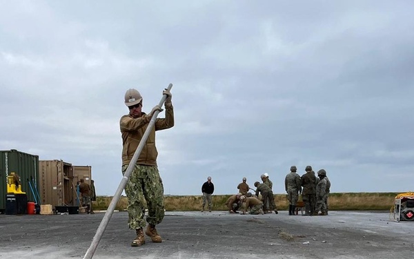 NMCB 11 Places Concrete at Northern Viking 2024