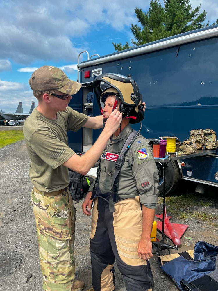104th Fighter Wing Explosive Ordnance Disposal Airmen give Wing Commander hands-on overview of EOD capabilities and procedures