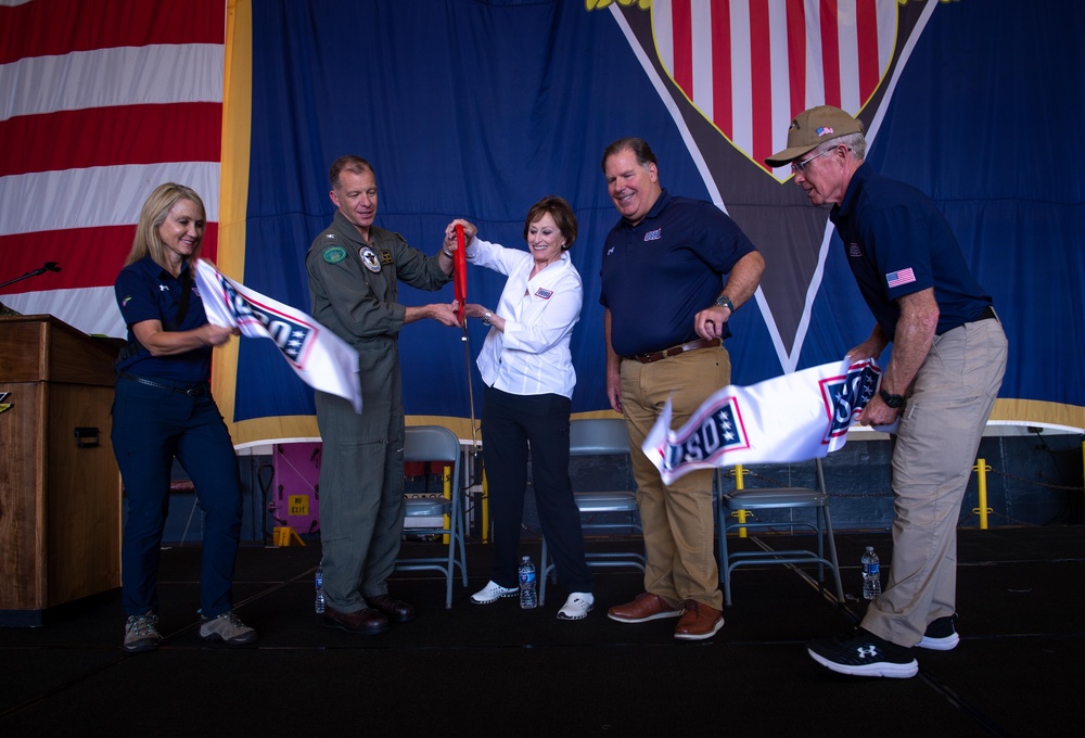 DVIDS - Images - USO Center Afloat ribbon cutting ceremony aboard USS ...