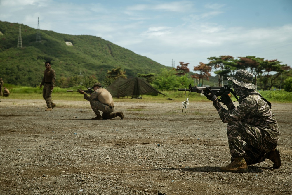 ROK, BLT 1/5 Marines Conduct Patrol Training, ACV Tour