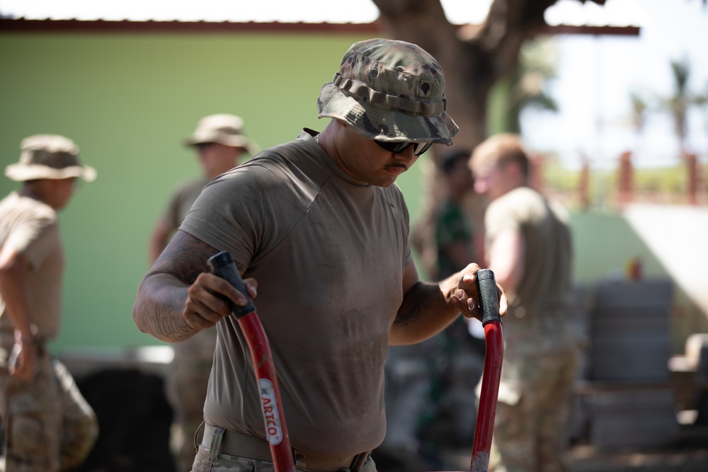 Super Garuda Shield 2024: U.S. Army Assists Construction of a School