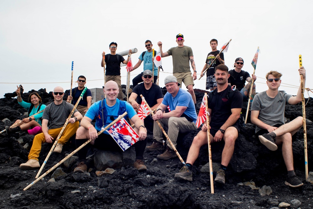 Boxer Sailors Hike Mt. Fuji
