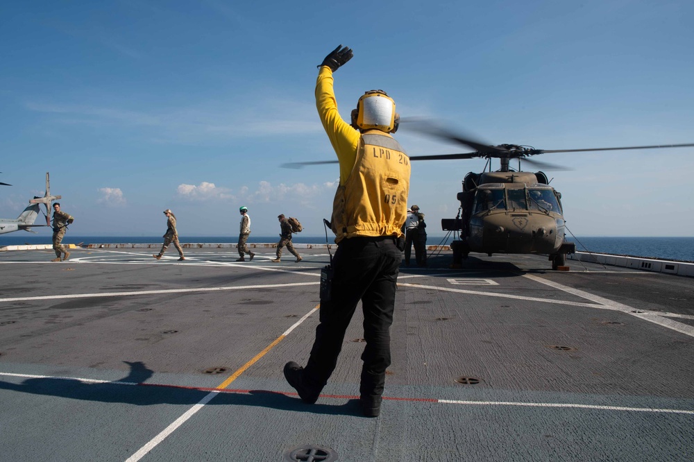 Super Garuda Shield Task Force Commander visits USS Green Bay