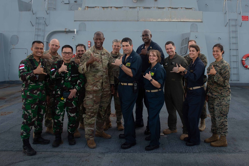 Super Garuda Shield Task Force Commander visits USS Green Bay