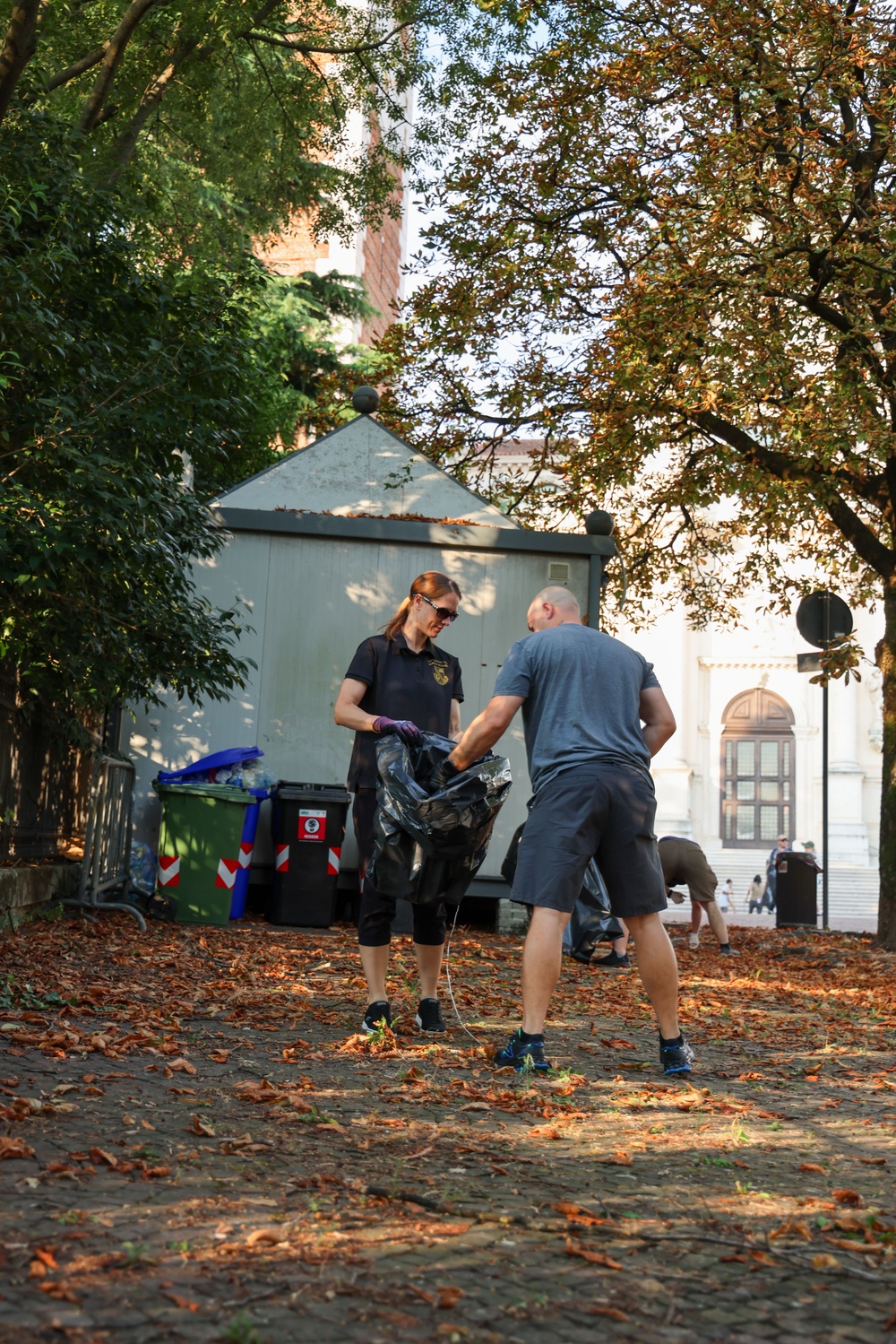 Vicenza military community assists in Monte Berico Basilica clean up