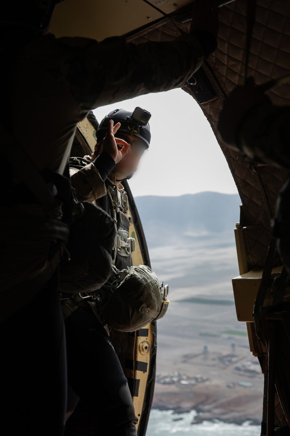 Chilean Special Forces Conduct Airborne Jump During Southern Fenix 24