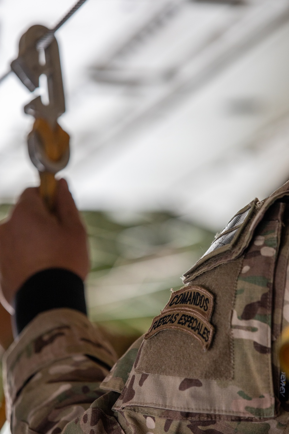 Chilean Special Forces Conduct Airborne Jump During Southern Fenix 24