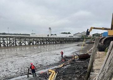 Coast Guard Oversees Salvage Operations for Sunken Jacob Pike