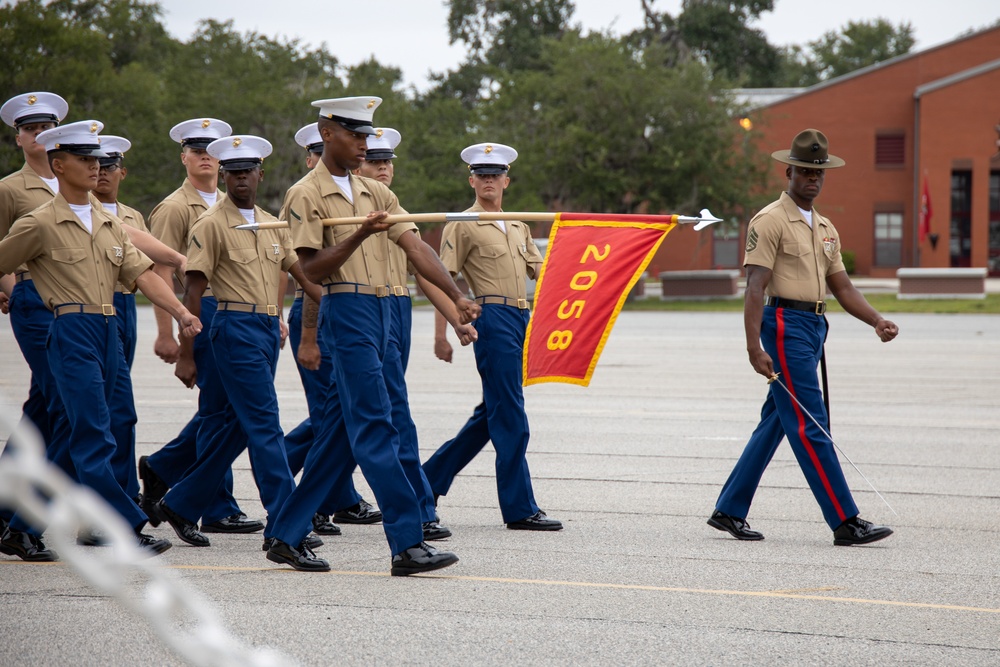 Pensacola native graduates as the honor graduate for platoon 2058, Golf Company, Marine Corps Recruit Depot Parris Island