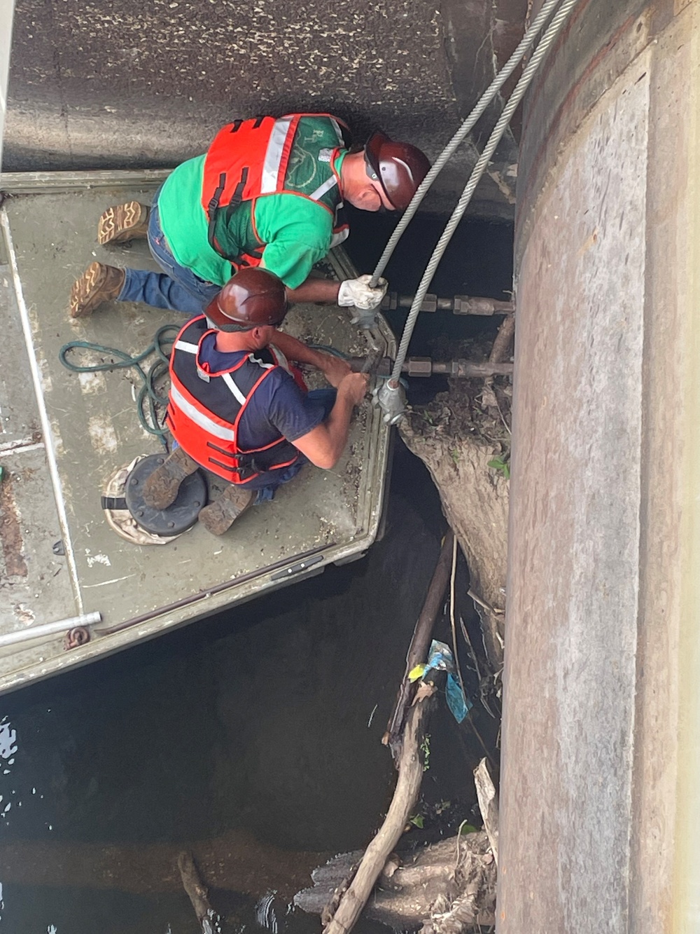 Cable replacement at Woonsocket Dam