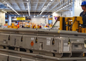 USS George Washington Conducts a Vertical Ordnance Onload