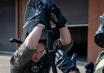 100th OSS and 351st ARS conduct simulated decontamination