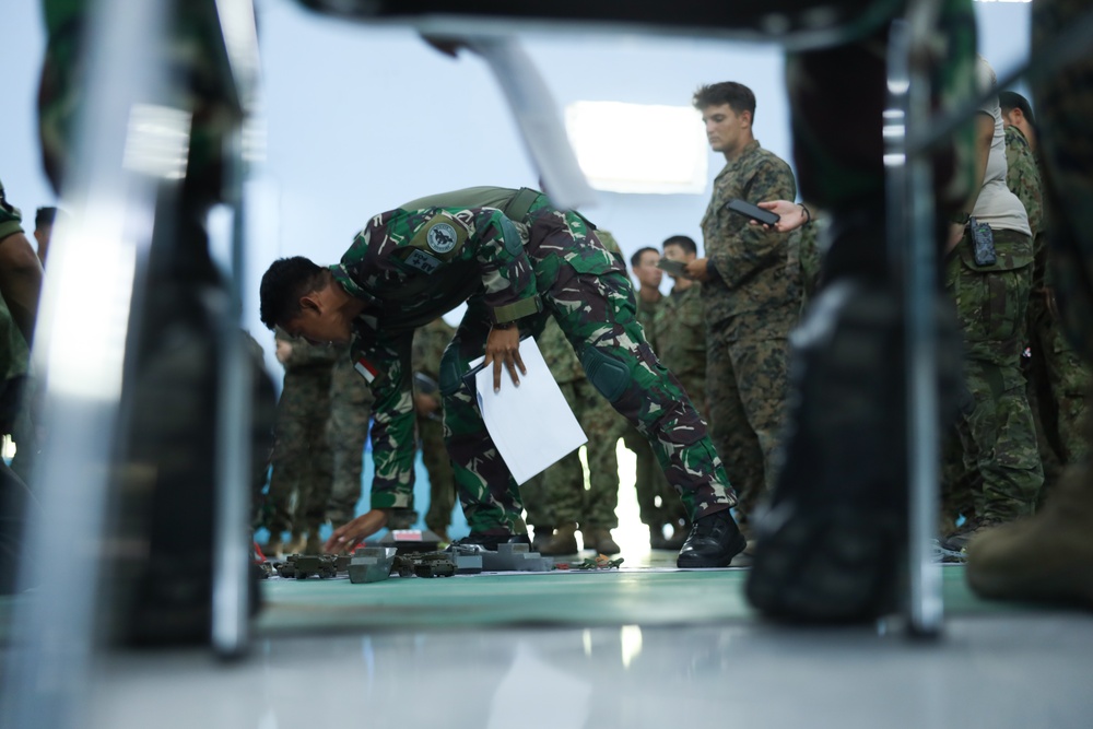 1st Bn., 1st Marines participates in rehearsal of concept brief during Super Garuda Shield 2024