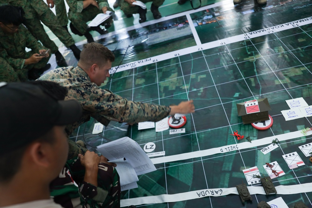 1st Bn., 1st Marines participates in rehearsal of concept brief during Super Garuda Shield 2024