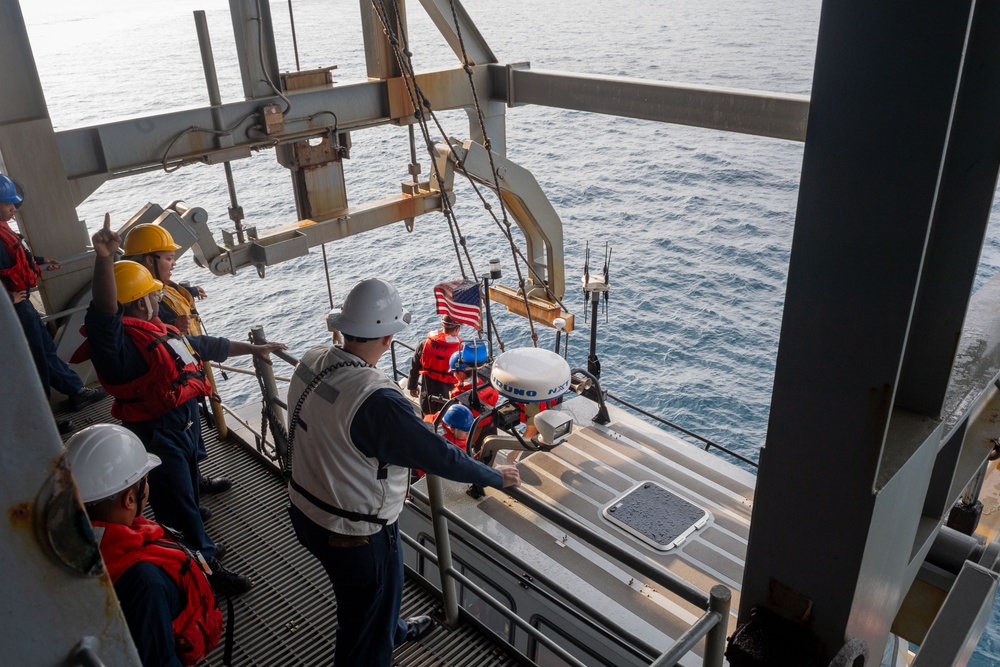 Small Boat Operations Aboard USS America (LHA 6)