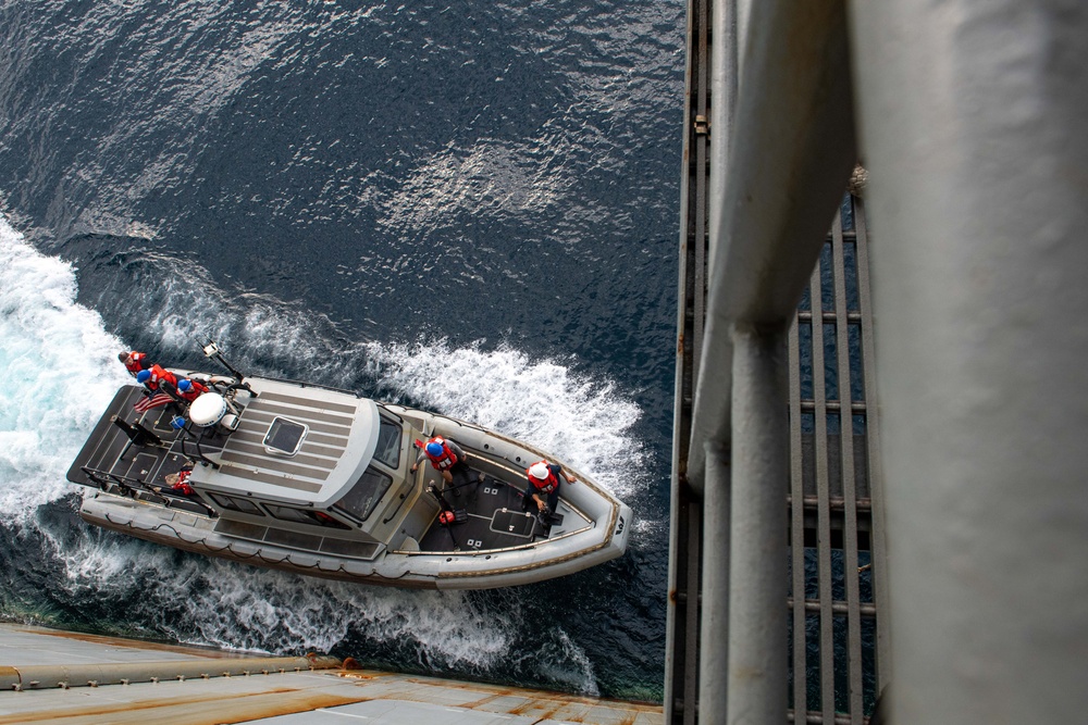 Small Boat Operations Aboard USS America (LHA 6)