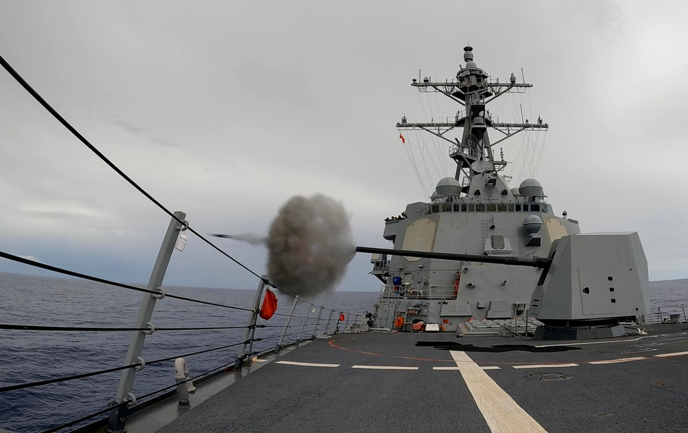 USS Dewey (DDG 105) Conducts Naval Surface Fire Support Exercise During Pacific Vanguard 2024