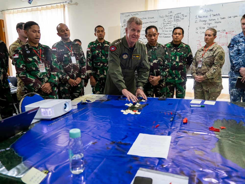 Admiral Paparo observes CYBEREX and STAFFEX at Exercise Super Garuda Shield 2024