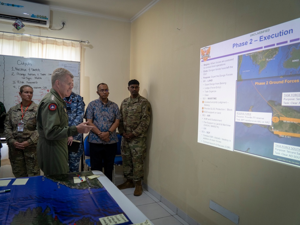 Admiral Paparo observes CYBEREX and STAFFEX at Exercise Super Garuda Shield 2024