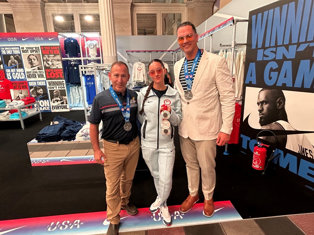 SFC Elizabeth Marks visits Team USA House during 2024 Paris Paralympics